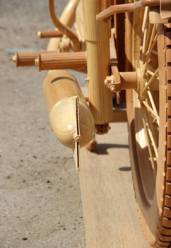 replica moto epoca in legno